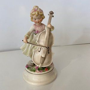 Goebel Lore Girl with flowers "CELLO RECITAL" Porcelain Figurine